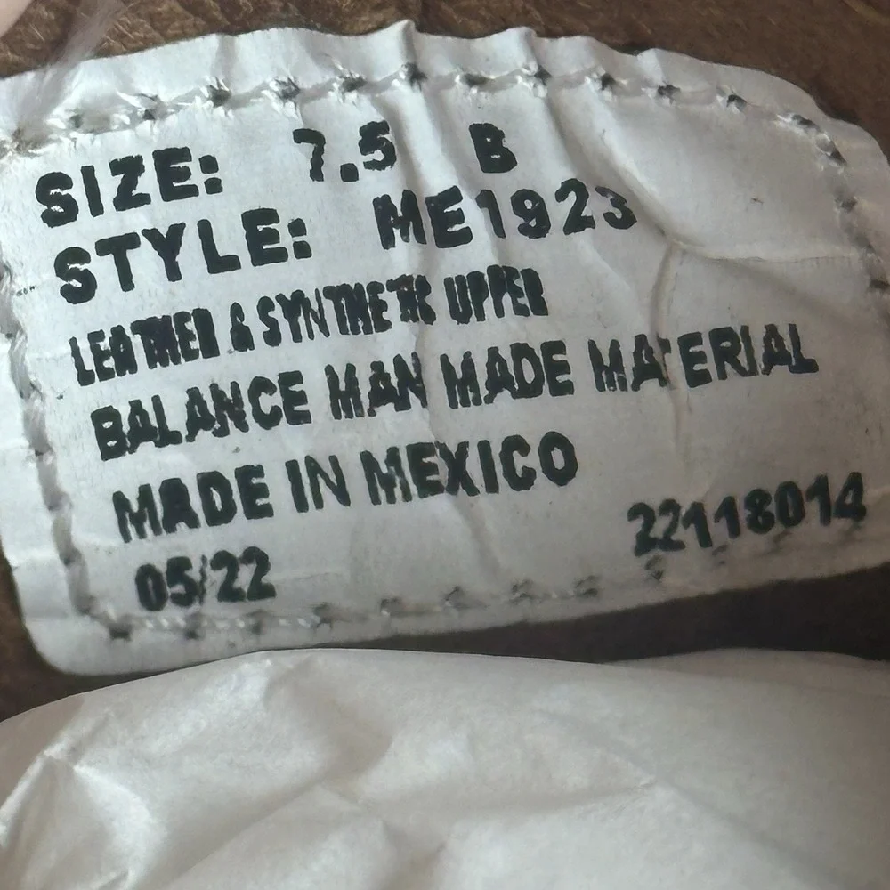 New Nocona Sherry Mocha Western Booties Snip Toe Women's Size 7.5  2.5